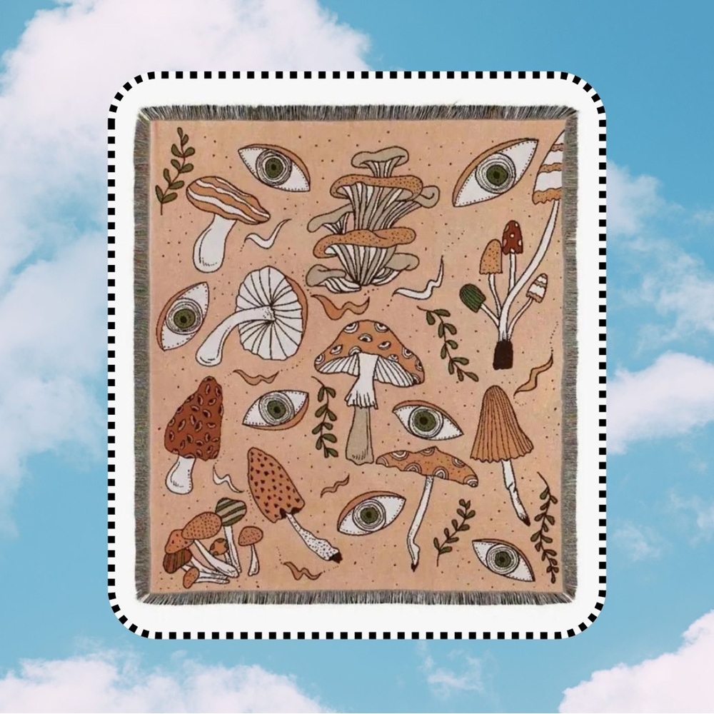 Mushroom Woven Festival Blanket